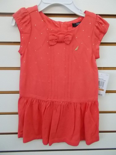 Infant & Girls Nautica$34.50-$36.50 Coral or Teal Rayon Dress Size 12 Months-12 - Picture 2 of 11