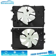 Radiator Fan & Condenser Cooling Fan Assembly For 2009 10-2015 Honda Pilot 3.5L