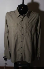 EMS EASTERN MOUNTAIN Sports Brown Long Sleeve Hiking Shirt Size XXL NWOT