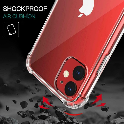 Funda transparente para iPhone 15 14 13 12 11 11 Pro Plus Max a prueba de golpes parachoques de silicona - Imagen 4 de 4