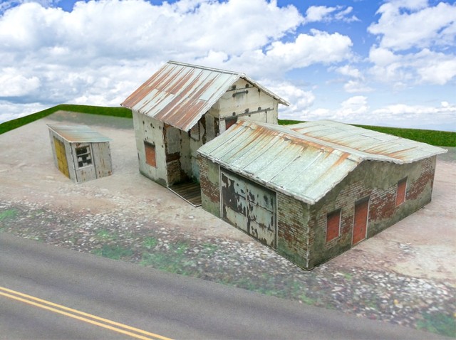 N Scale Buildings Kit - Abandoned Homestead / Depot - Cardstock Paper ...