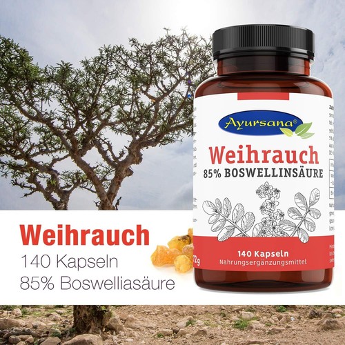 Ayursana Weihrauch , 140 Stück Mit 660 Mg Boswelliasäure, 800Mg Weihrauchextrakt - Bild 4 von 5