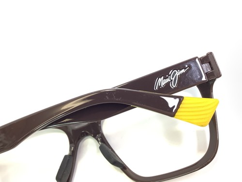 Maui Jim Sunglasses PUNIKAI 631-01 Shiny Brown w Yellow Tips Eyewear Frame Only - Picture 5 of 5