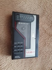 Vintage Sanyo MGR 67 Portable AM/FM Stereo Radio  Cassette Player - MGR67 Black