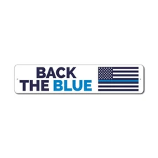 Back The Blue Flag Sign, Custom Police Support, Personalized Metal Decor Sign