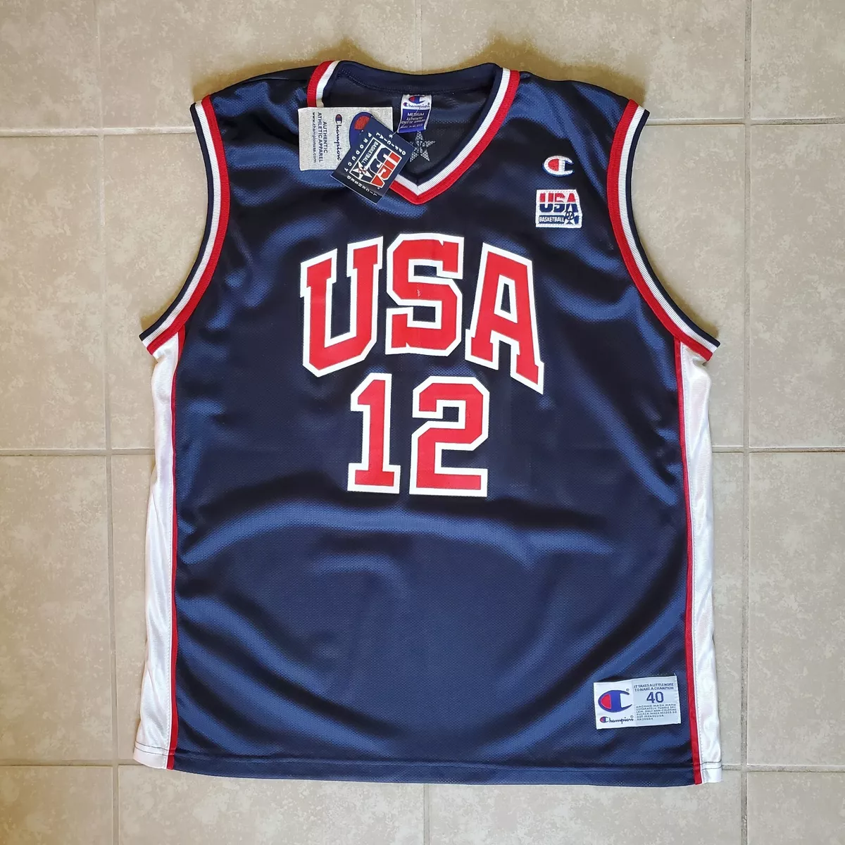 Men's Mitchell & Ness Michael Jordan Navy USA Basketball Training