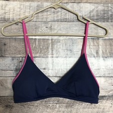 Victoria's Secret Blue  Pink Lightly Padded Bikini Top Size Small