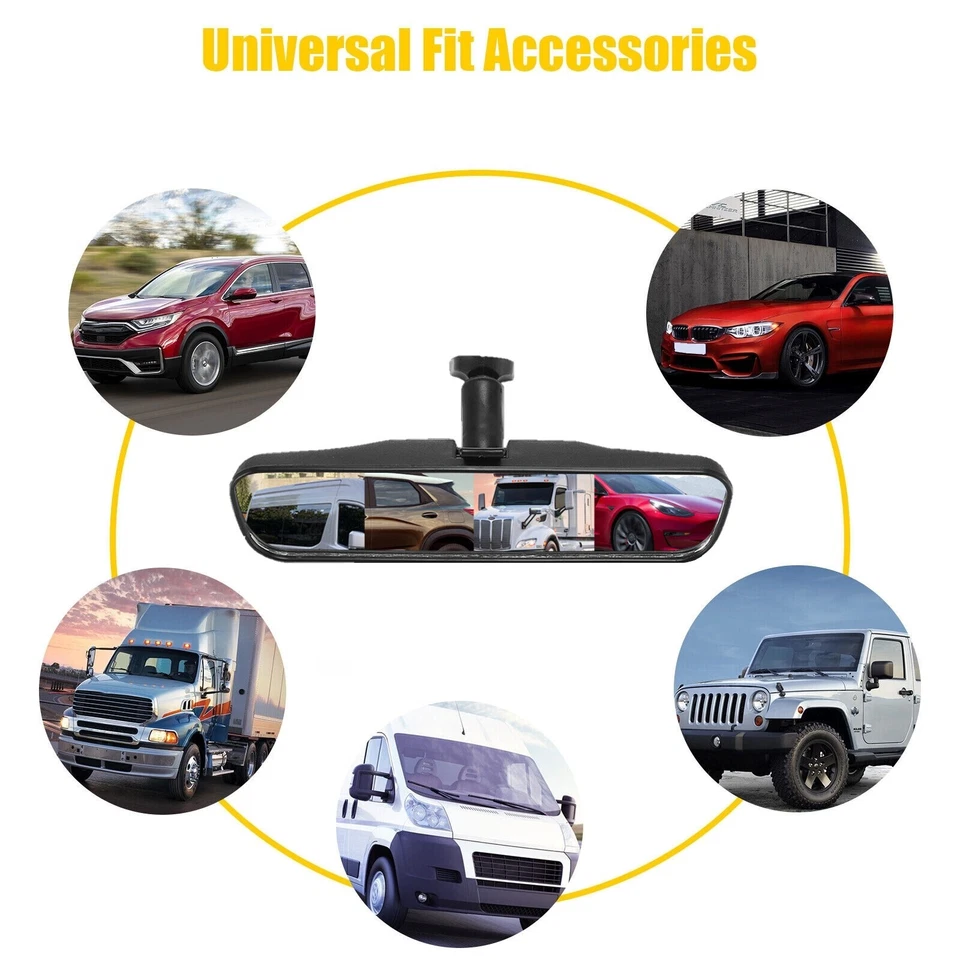 Espejo retrovisor interior gran angular extra grande de 8" para Ford SUV furgoneta camioneta Foto 4 de 4