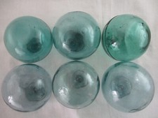 6 Different Colors Shiny Bright  Alaska Beach Comb Japanese Glass Fishing Floats