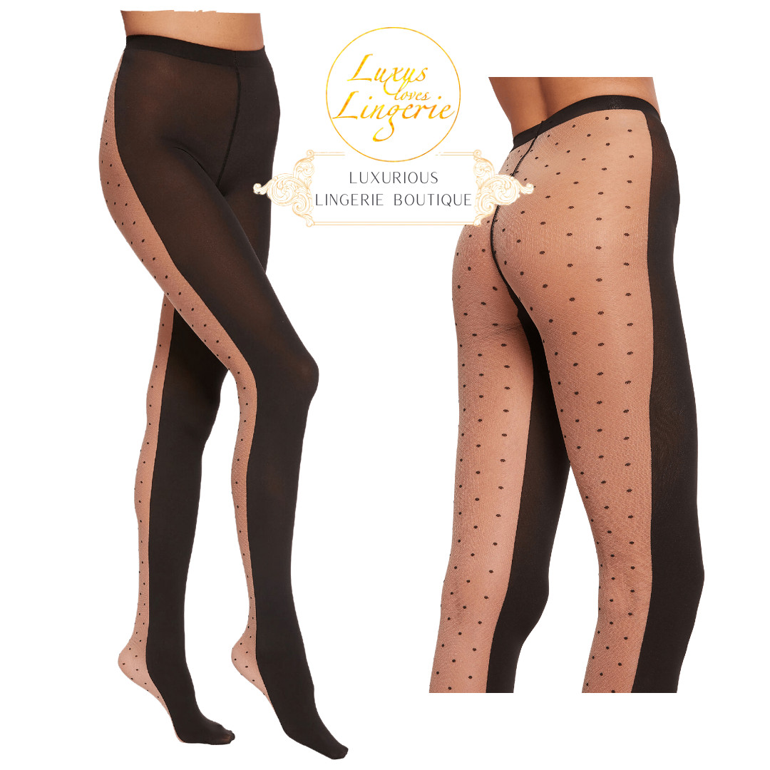 Felicitas Tights Wolford M Fairly Light Black Transparent Blickdicht Tights