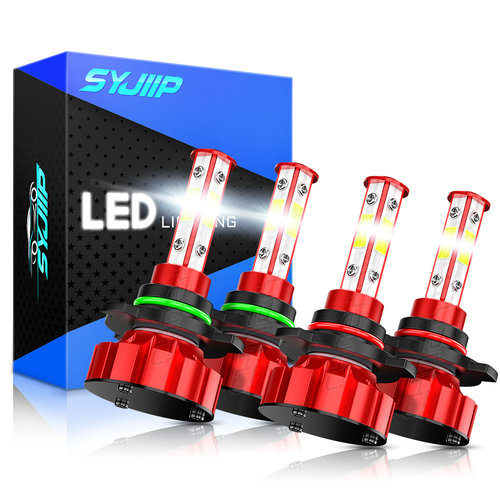 Para For Jaguar XJ6 1990-1997 LED Faros delanteros luz alta y baja Combo 4PC