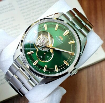 Orient RA-AR0008E30B Green Automatic Semi Skeleton Stainless Steel