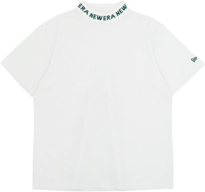 NEW ERA GOLF　SHORT-SLEEVE MID NECK T-SHIRTS New Era MID NECK Golf Short Sleeve T-Shirt White S Length