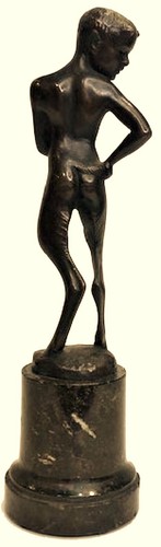 Austrian Jugenstil Patinated Bronze Sculpture of Fawn Youth, Ca. 1900 - Picture 10 of 12
