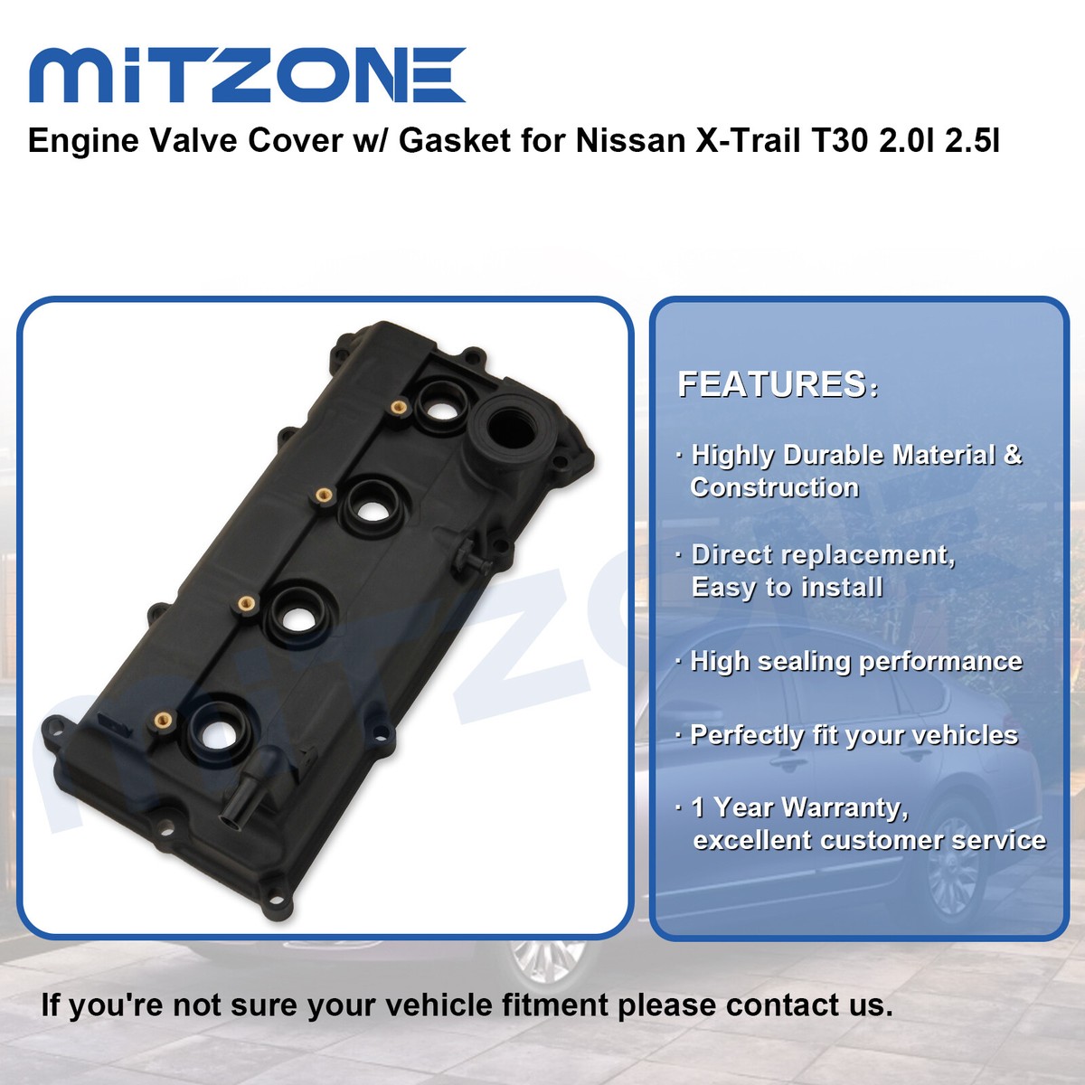 Engine Valve Cover w/ Gasket for Nissan X-Trail T30 2.0l 2.5