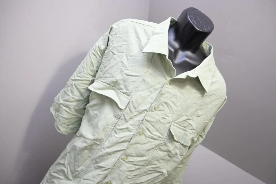 Cubavera Hawaiian Button Up Camp Shirt Rayon-Poly Green Mens Size 4XLT 4XL TALL - Image 4 of 4