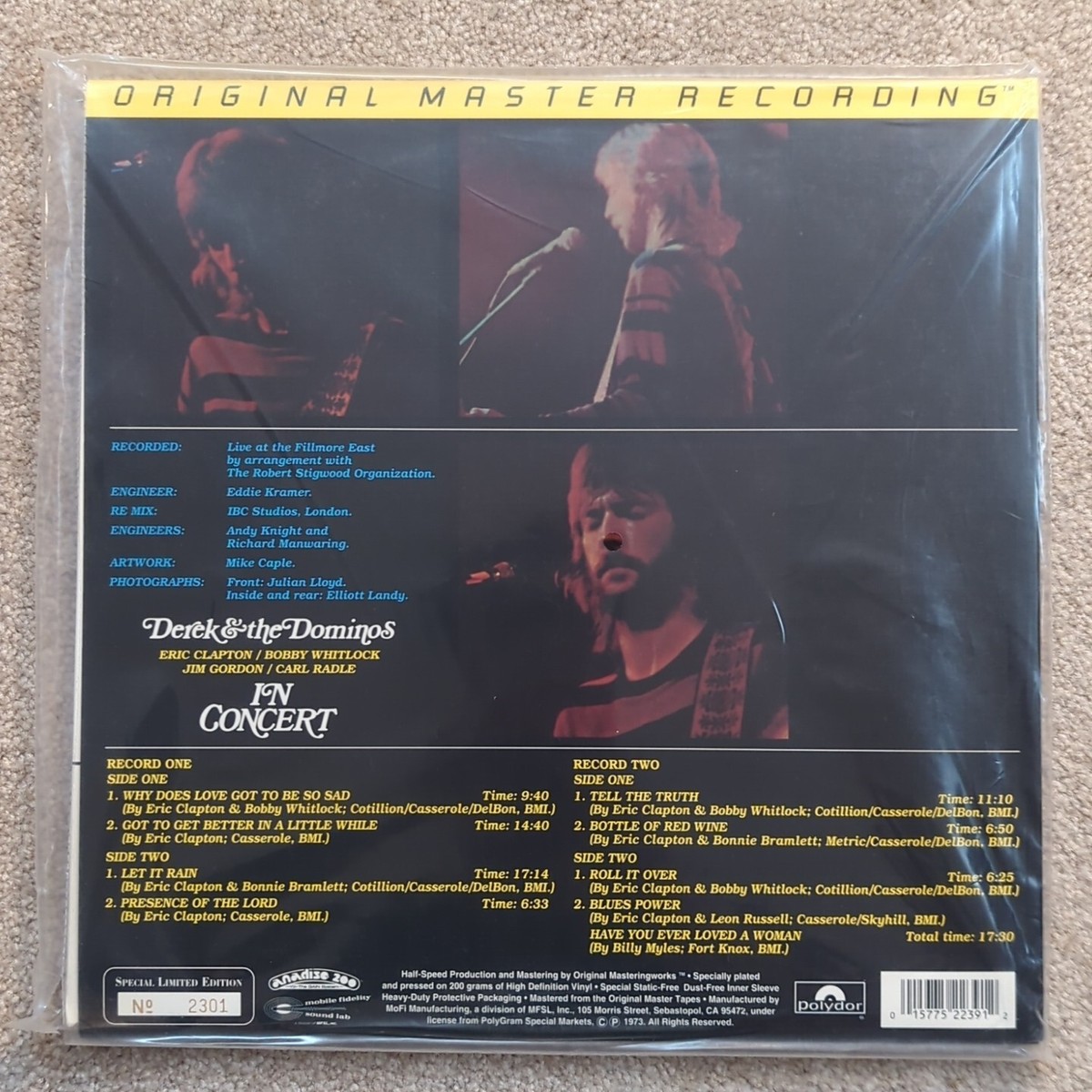 洋楽 Derek & The Dominos / In Concert MFSL Derek and the Dominos - In Concert MFSL 2-239 New. Sealed LP