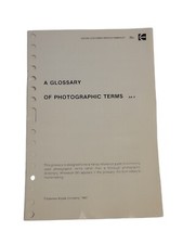 Vintage Kodak Glossary of Photographic Terms 1980 Photography Pamphlets Booklet