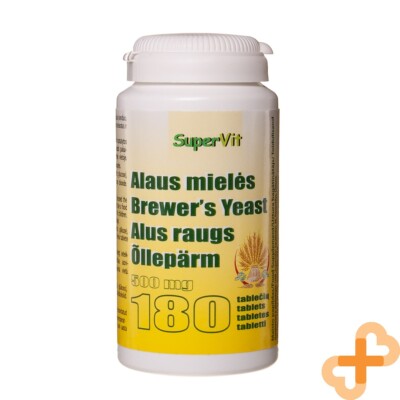 SuperVit Brewer's Hefe 500mg 180 Tabletten Immun Nervös System Unterstützung