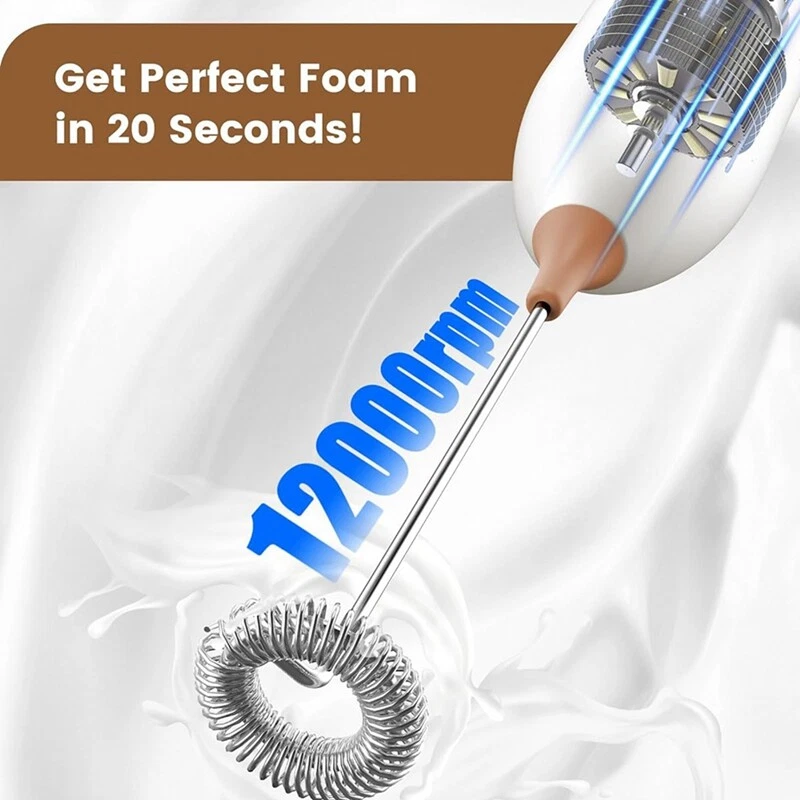 Milk Frother Rechargeable, Rechargeable Milk Frother Handheld Powerful8506