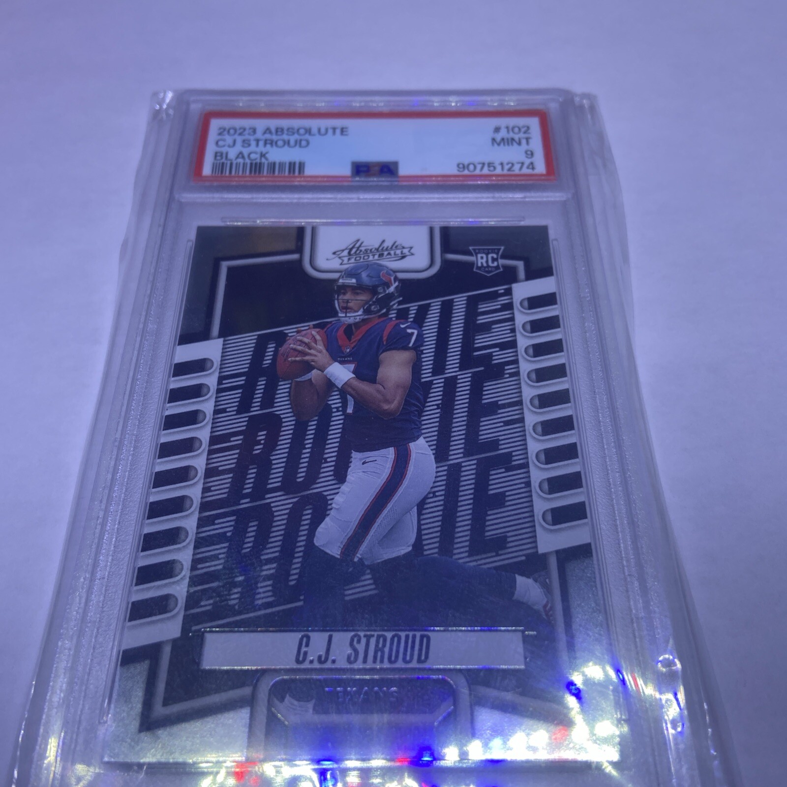 2023 Absolute CJ Stroud Black Parallel RC #102 PSA 9 Texans