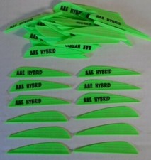 100- AAE Hybrid 26 2.7" BRITE GREEN Vanes arizona archery arrow fletching