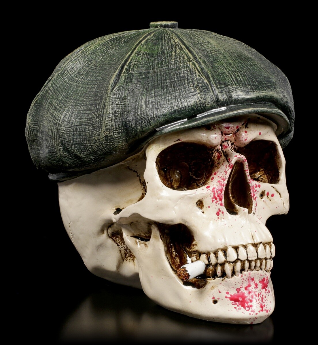 Gothic Skull - Gangster Boss | Fantasy Skull Sculpture Skull H 15 cm