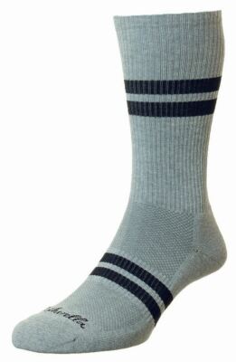 Pantherella Mens Spirit Egyptian Cotton Sports Socks - Light Grey Mix