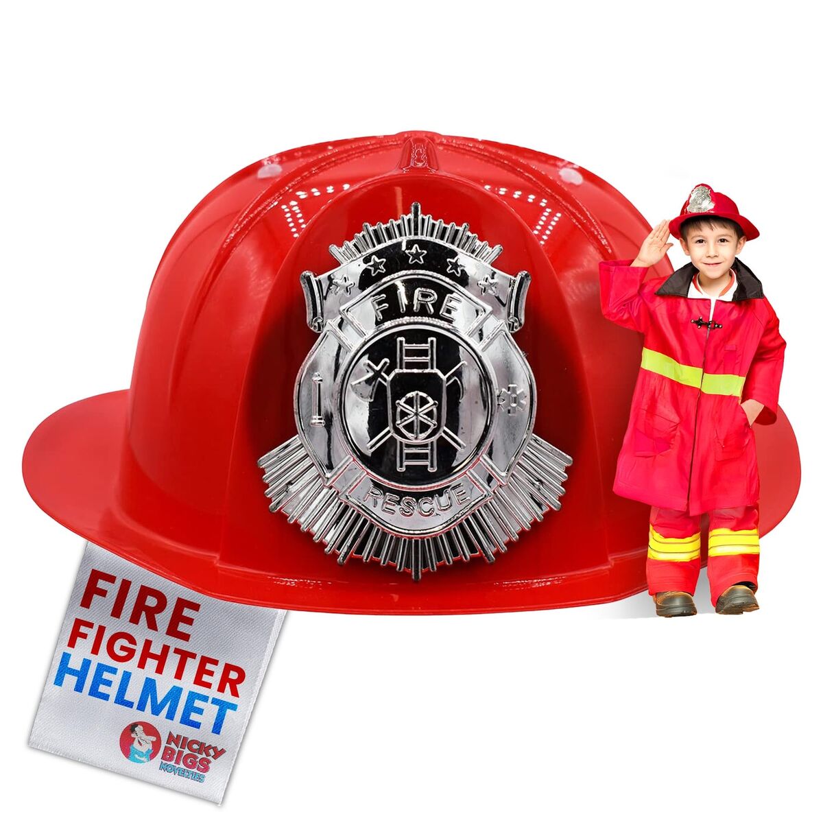 Fireman Helmet Felt with Badge Fire Fighter Chief Hat Fireman Helmet Felt with Badge Fire Fighter Chief Hat