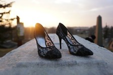 Stuart Weitzman Mesh Stilletto Heel