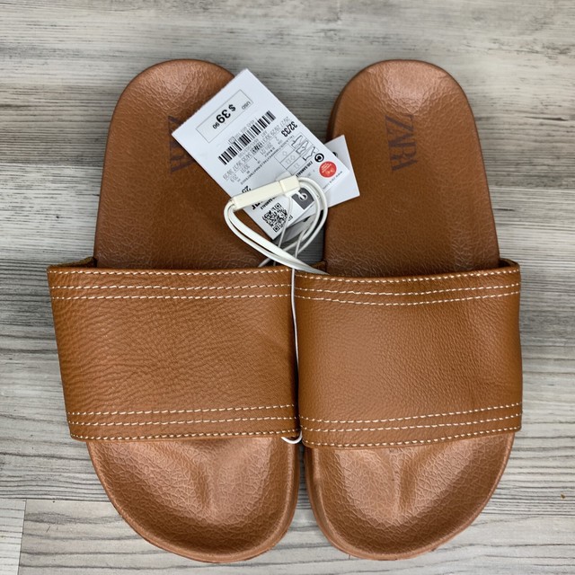brown zara sandals
