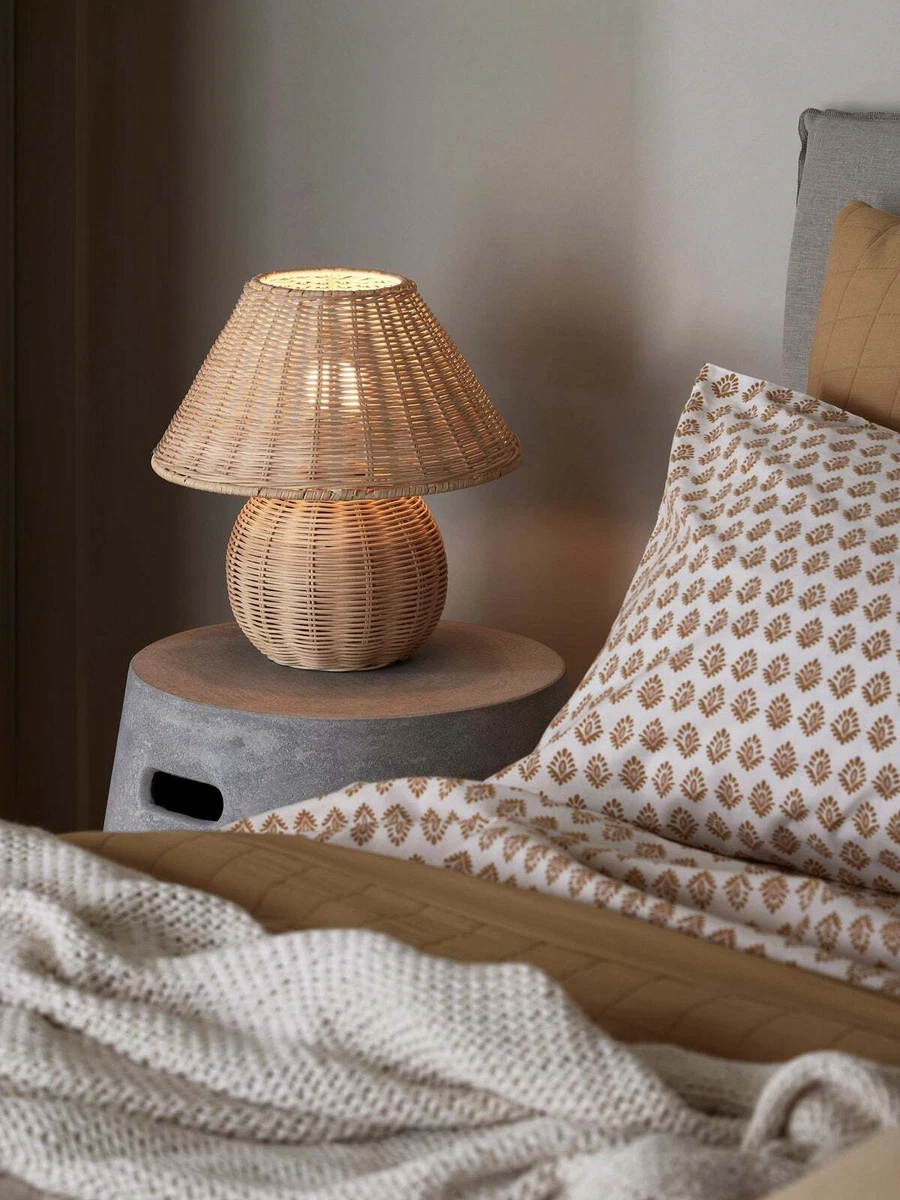 Beacon Lighting Kasa 1 Light Table Lamp in Natural Rattan