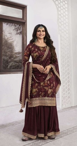 Bollywood Palazzo Suit Salwar Women Indian Dress Top Anarkali Gown Sharara Pent - Picture 2 of 7