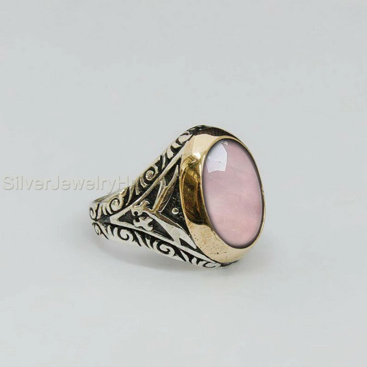 Mens rose cheap quartz ring