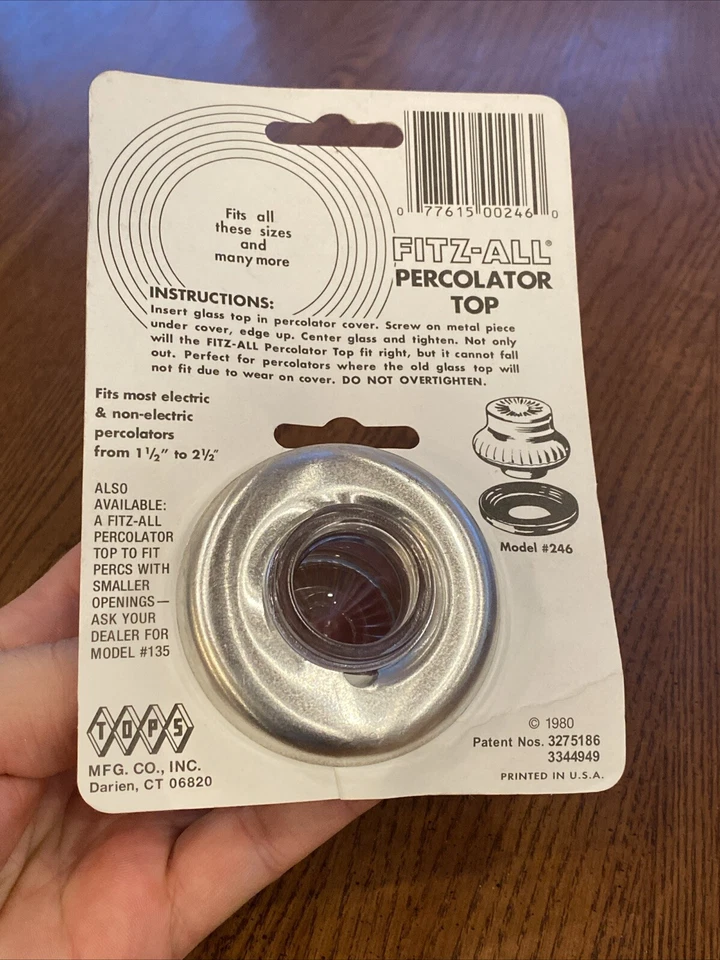 Botão superior NOS Fitz All 246 de substituição compatível com a maioria das cafeteiras 1,5”-2,5” - Imagem 4 de 4