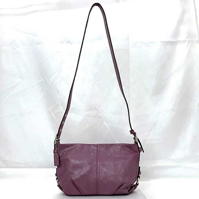 UMBRO■ COOPER SD■送料込 Coach Semi-Shoulder Bag EC-21155 Purple Punching Signature