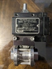 GEMINI VALVE MODEL 421 PNEUMATIC ACTUATOR 1" NPT FACTORY NEW WAREHOUSE STOCK