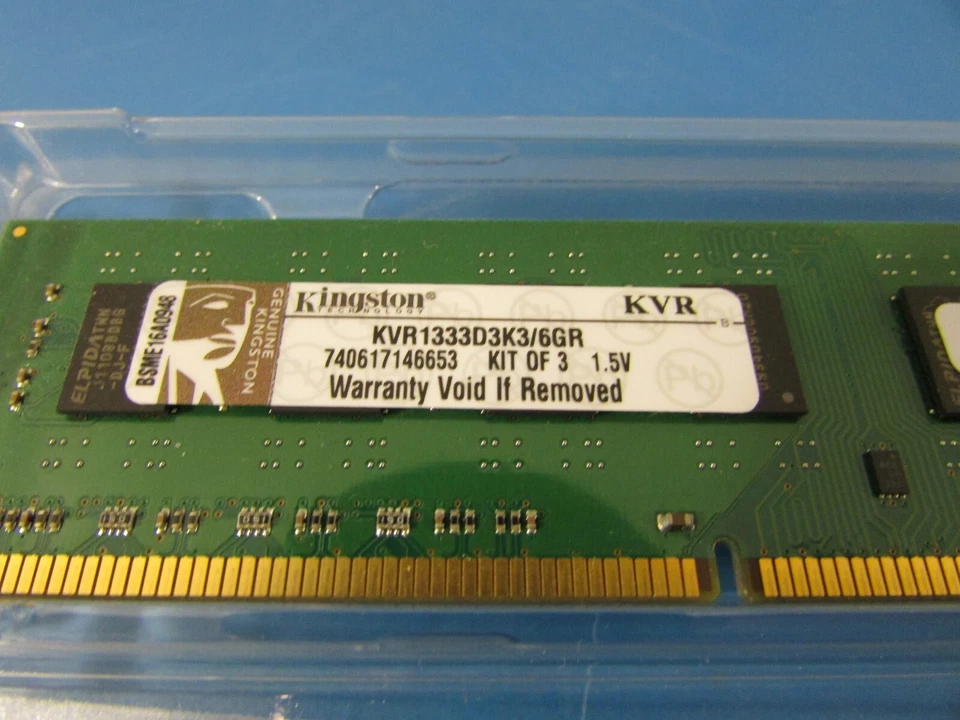 Kingston KVR1333D3K3/6GR DDR3-1333MHz 6GB (3x 2GB) Desktop Memory RAM - Image 2 of 4