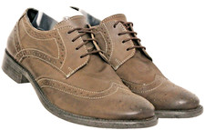 Hush Puppies Zack 10270 Gray Leather Wingtip Dress Oxfords Shoes Men's 8.5 M