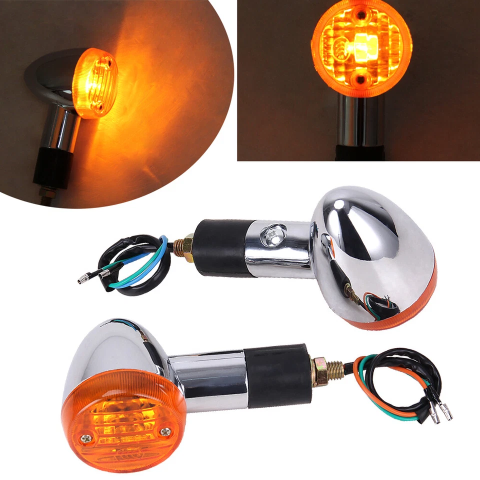 Intermitente de señales de giro ámbar para Honda Shadow VT750/1100/VTX 1300 1800 GL Valkyrie Foto 4 de 4