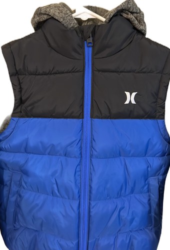 Hurley Boy’s Puffer Jacket Hyper Royal Blue Gray Size SMALL - Picture 2 of 9