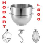 Fits Hobart L800 M-802 80 Qt Mixer Mixing Bowl Dough Hook Wire Whip Flat Beater