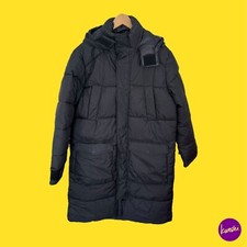Jack & Jones Women's Longline Puffer Jacket, Adjustable Hood, Black, Uk Medium