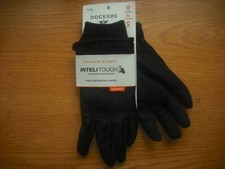 Mens NWT DOCKERS Microfiber Gloves Maximum Warmth Black Touchscreen Tips Sz:XL