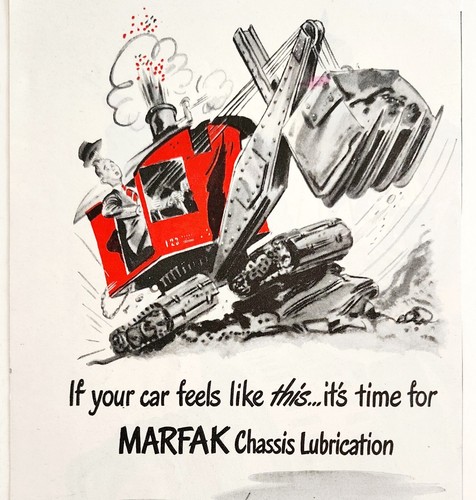 1947 Texaco Marfak Lubrication Advertisement Oil And Gas Automobilia DWWW4
