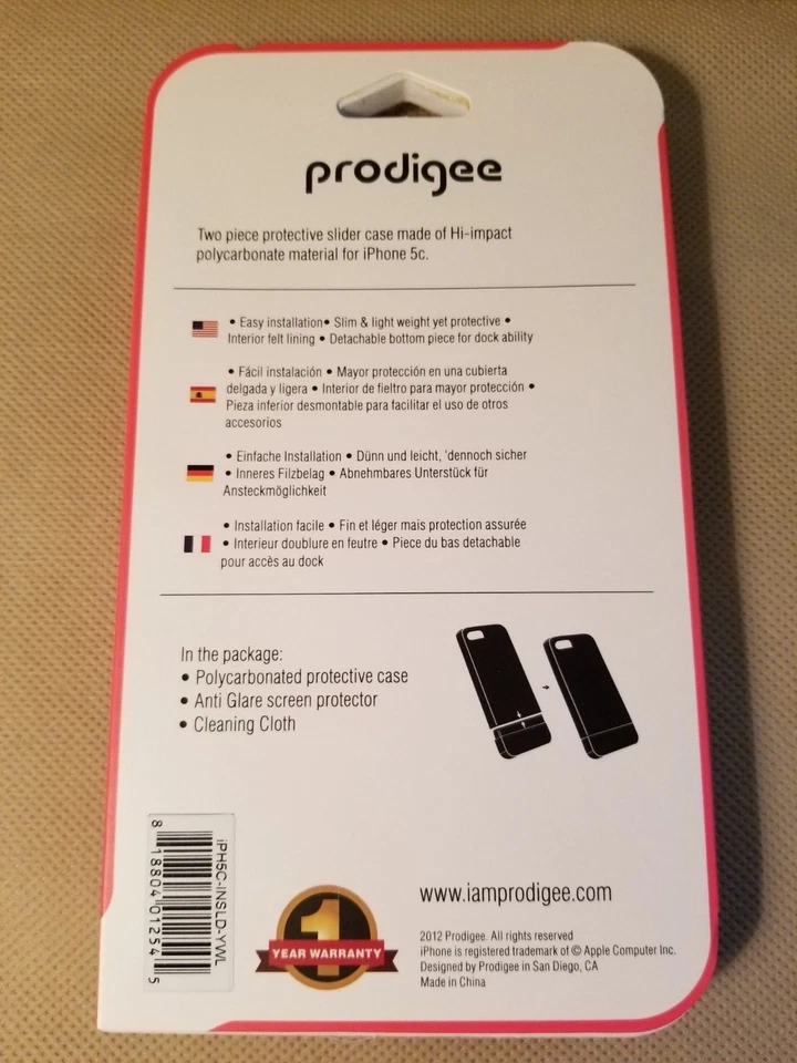 NEW Prodigee C-Inside iPhone 5C Case Slim Hi-Impact Polycarbonate Cover - YELLOW - Image 2 of 4