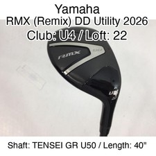 Yamaha RMX Remix DD Utility 2026 U4 Hybrid 22 40" TENSEI GR U50 Stiff Right-H