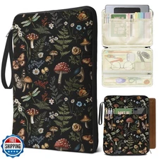 QRZIQRZ Butterfly Mushroom Book Sleeve Kindle Pouch, Book Protect