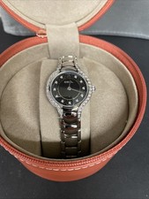 Ebel Beluga Diamond Watch. Ladies Black Dial Stainless Steel Bracelet Watch