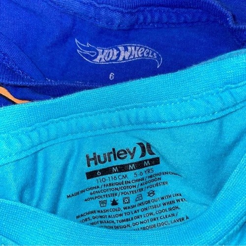 Boys Size 6 Graphic T Shirt Bundle Sonic, Hotwheels, Marvel & Hurley - Picture 6 of 9